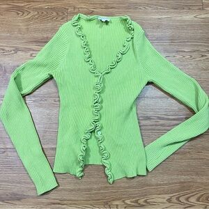 Fine Me Now Green Cardigan